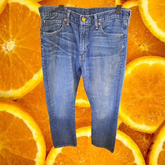 Levi's 513 Blue Straight Leg Jeans Size 34x30‎ - Picture 4 of 6